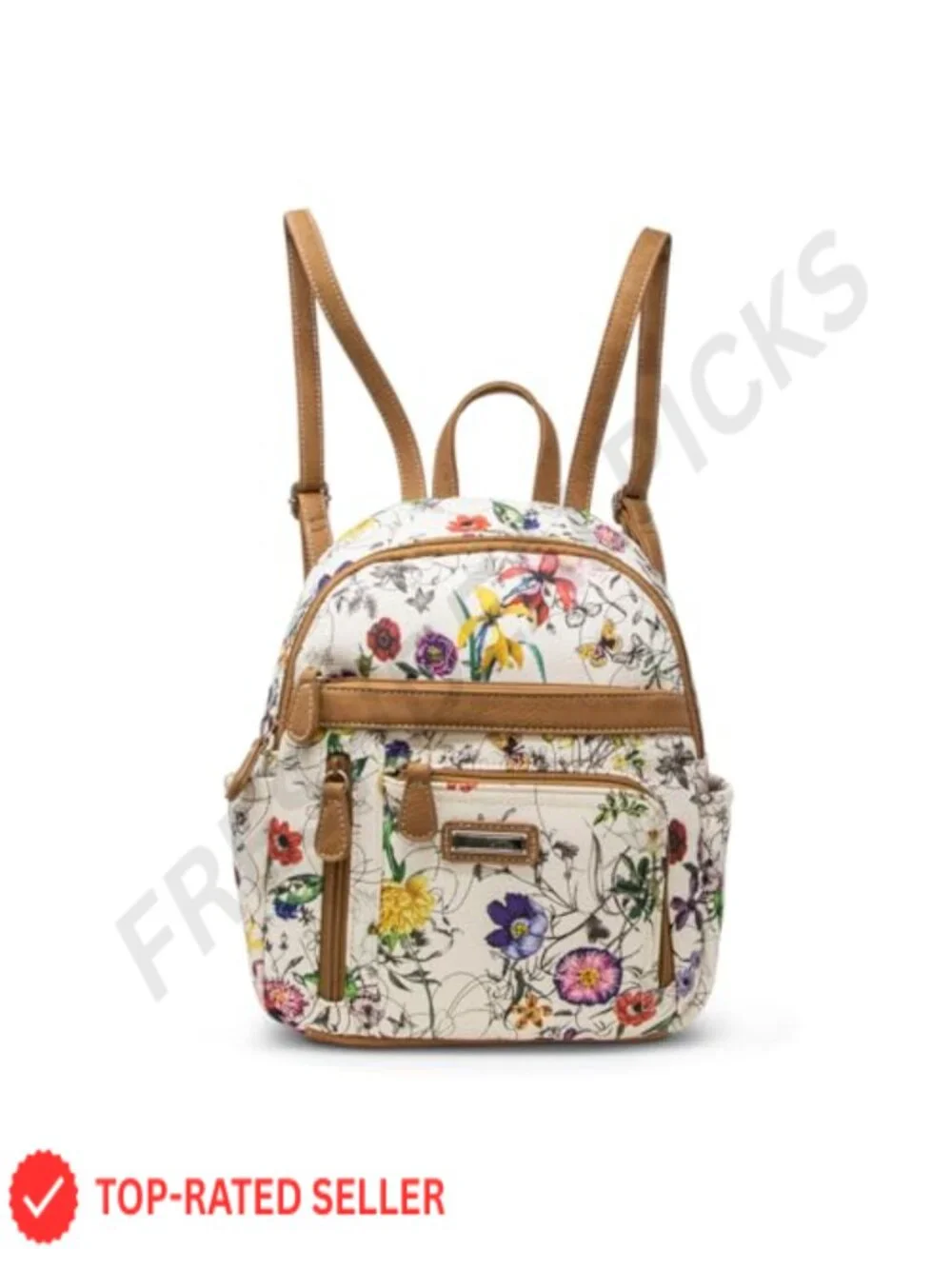 Women's Vegan Leather Classic Backpack with Multiple Pockets, Adjustable Straps